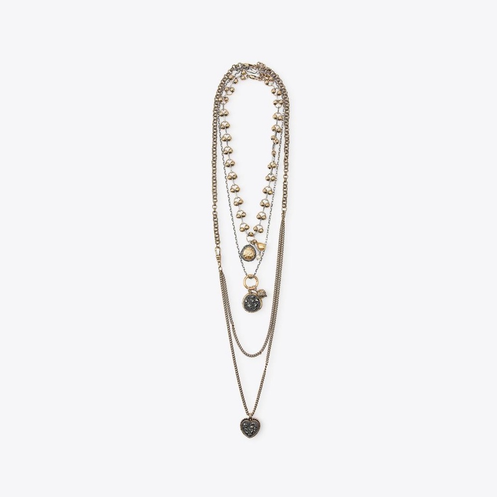NWT Zara 3 Pack Combination Coin Chain Necklaces - Picture 2 of 11
